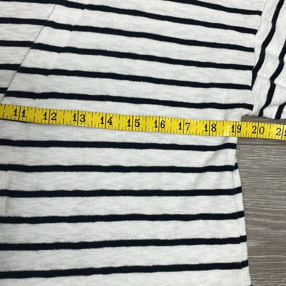 J. Jill Striped Open Front Long Duster Cardigan Sweater S Petite - Picture 11 of 16